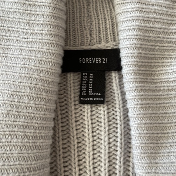 Forever 21 open front gray cardigan - Picture 2 of 3